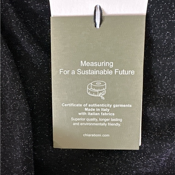 CHIARA BONI Rebon Sugar Elegant Black Dress Made in Italy size 16 NWT - Picture 6 of 12